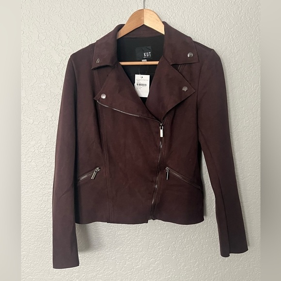 Kut from the Kloth Jackets & Blazers - Kut from the Kloth Women's Dark Brown Faux Suede Jacket size Medium